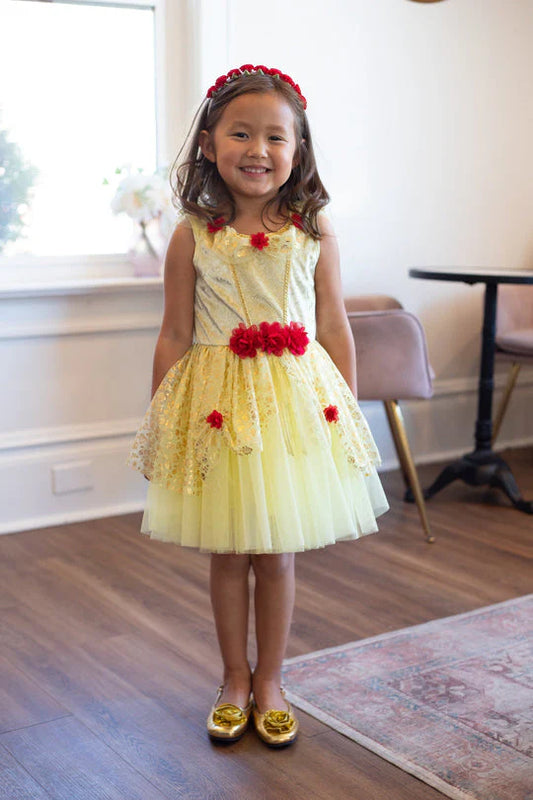 Yellow Beauty Party Dress 3 tot 5 jaar