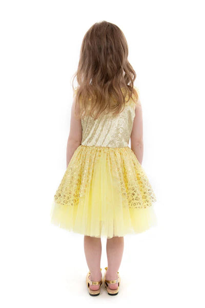Yellow Beauty Party Dress 3 tot 5 jaar