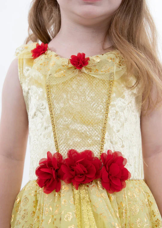 Yellow Beauty Party Dress 3 tot 5 jaar