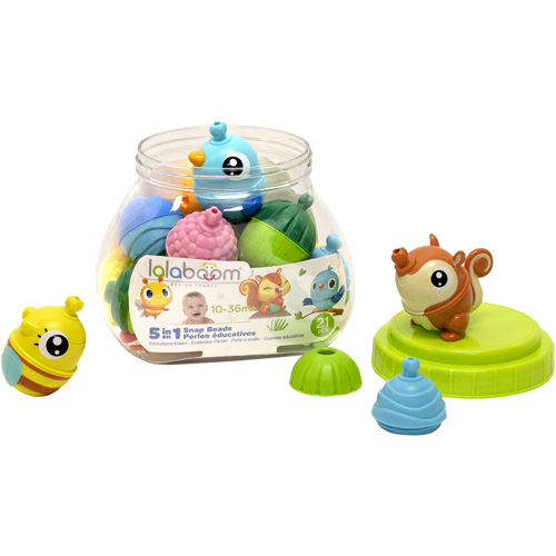 Educatieve klikkralen 21 stuks - Bosdieren