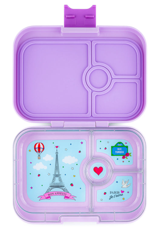 Lunchbox Yumbox Panino 4 vakken - Lulu Purple / Paris je t'aime tray