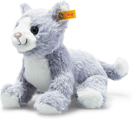 Steiff Poes Cassie blauw/wit