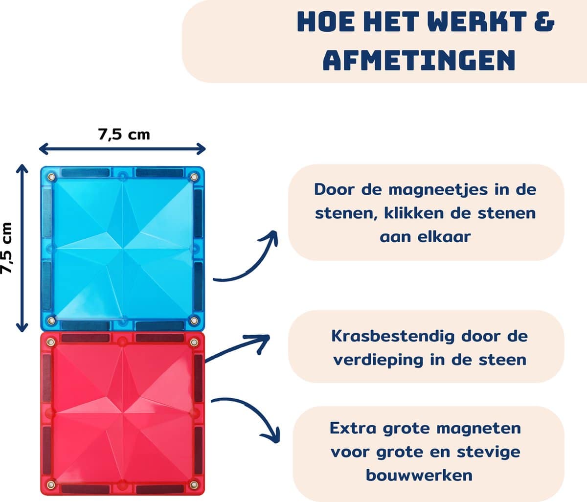 Magnetische tegels - Classic 60 delig