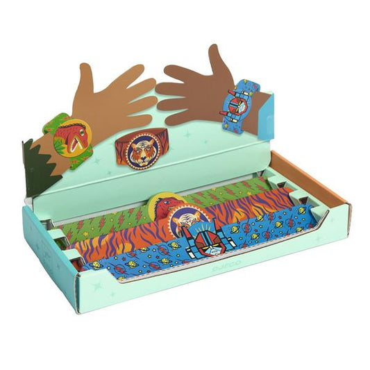 Klaparmbandje dino, tijger of superheld