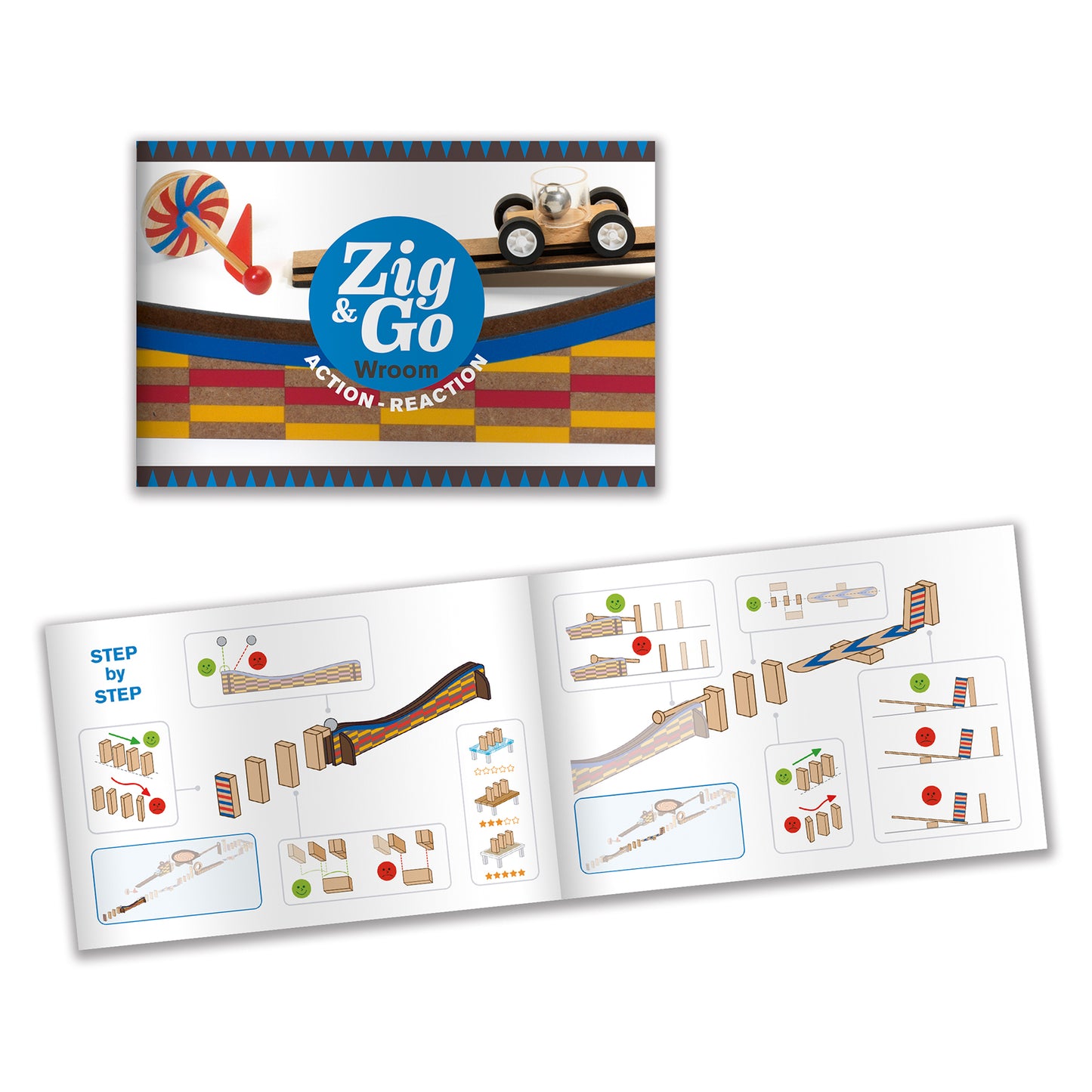 Zig & Go - Kettingreactiespel - Vroem 45 delig