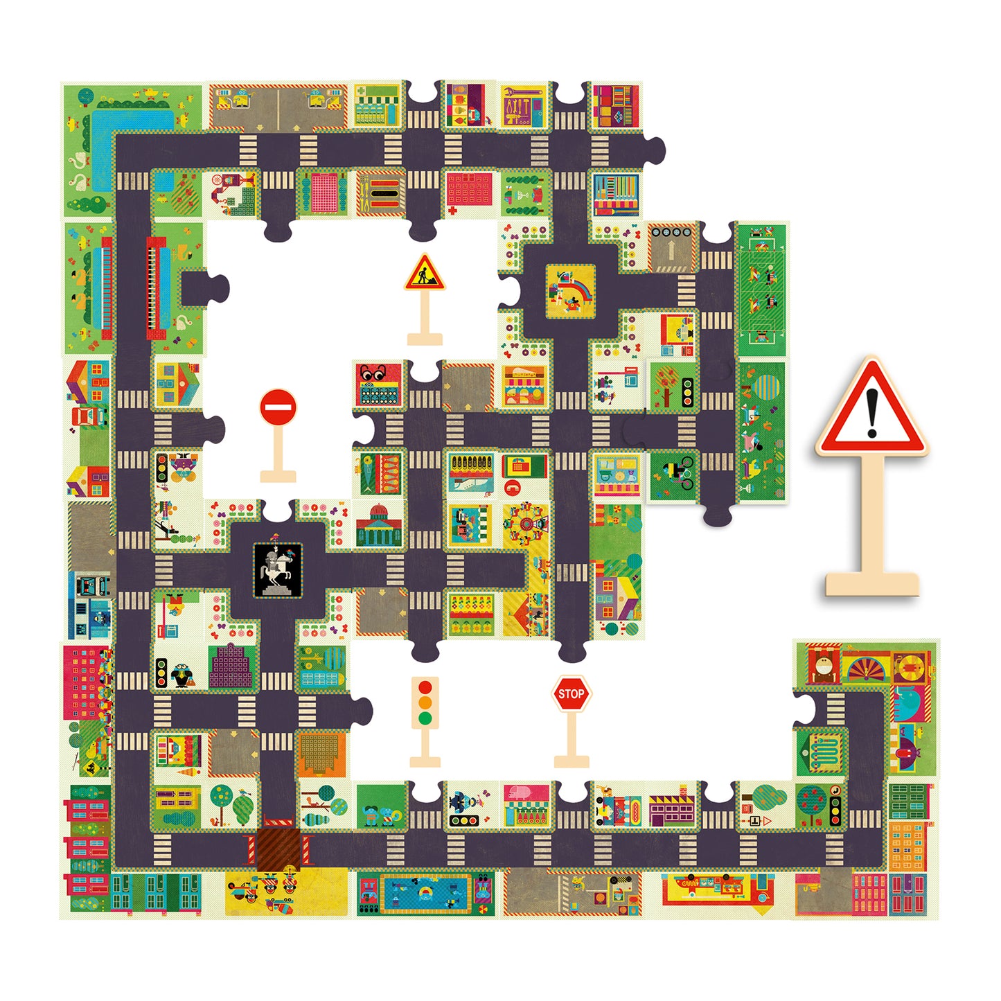 Reuzenpuzzel - Pop to Play - De stad