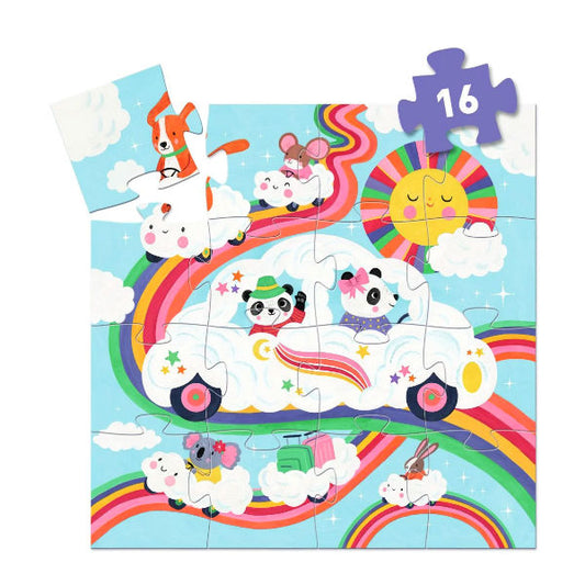 Puzzel - Wolkenauto 16 stukjes