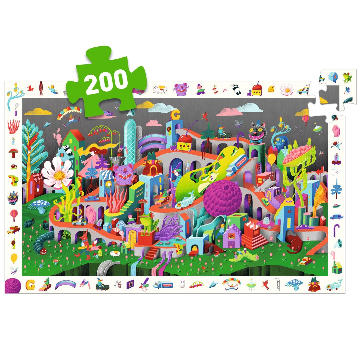 Observatiepuzzel - Crazy Town 200 stukjes