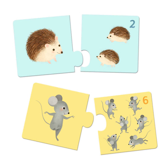 Duo puzzel - Baby dieren 12 x 2 stukjes
