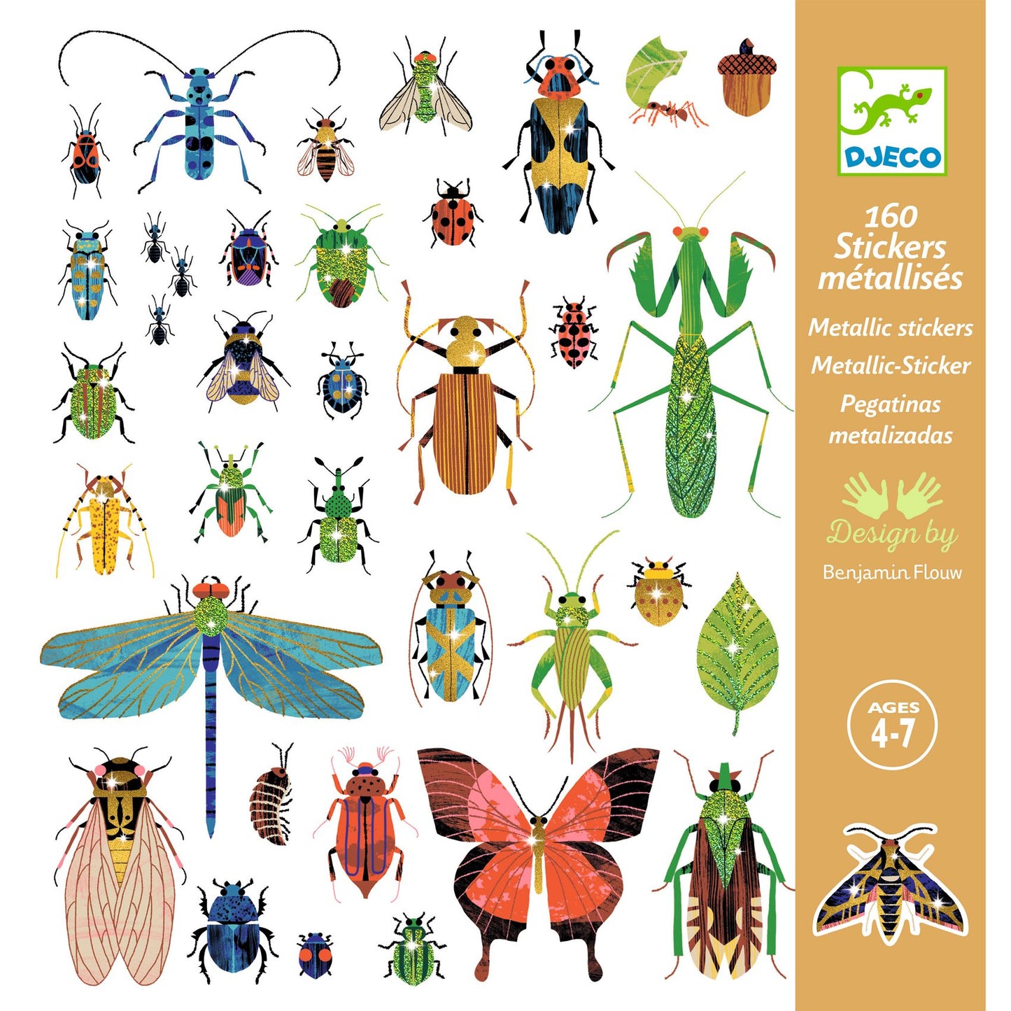 Metallic stickers - Insecten