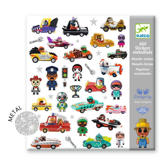 Stickers - De wereld van Crazy Motors 160 stuks