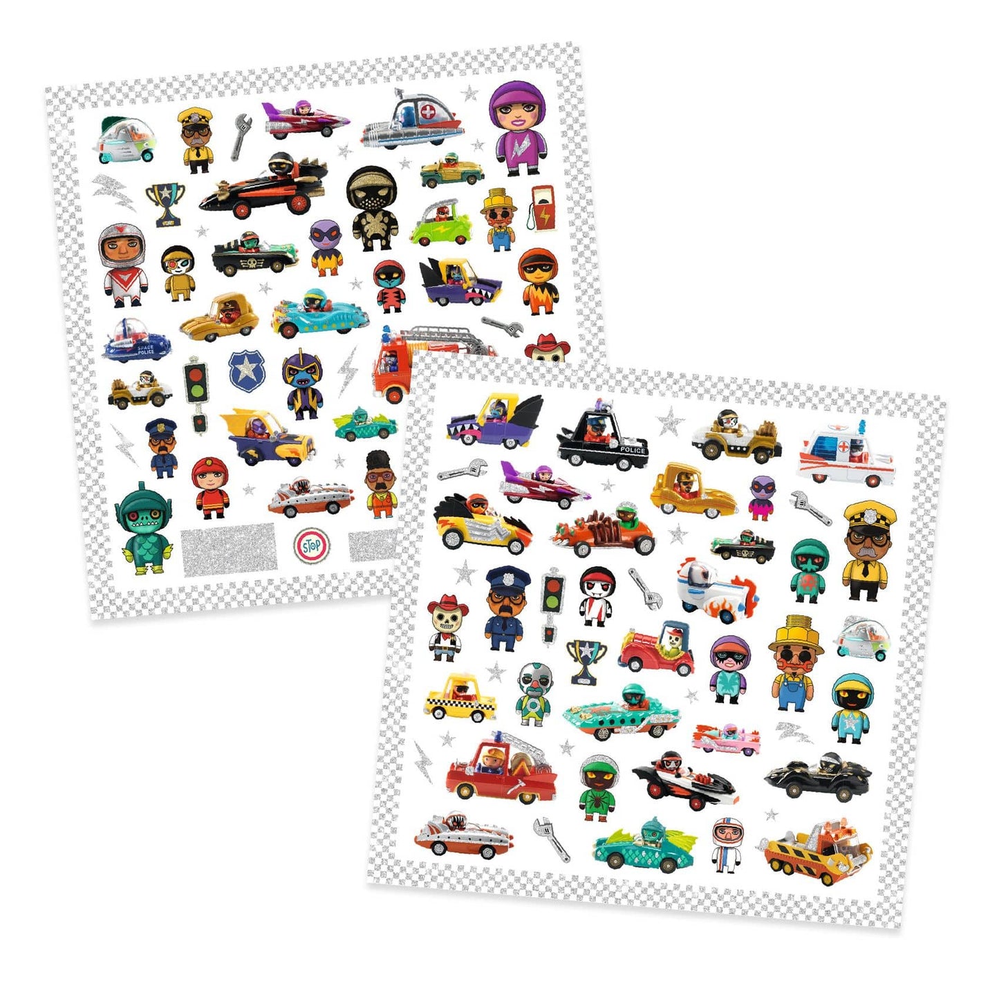 Stickers - De wereld van Crazy Motors 160 stuks
