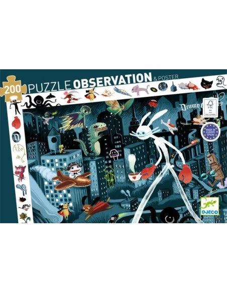 Observatiepuzzel - Stad in de nacht - 200 stukjes
