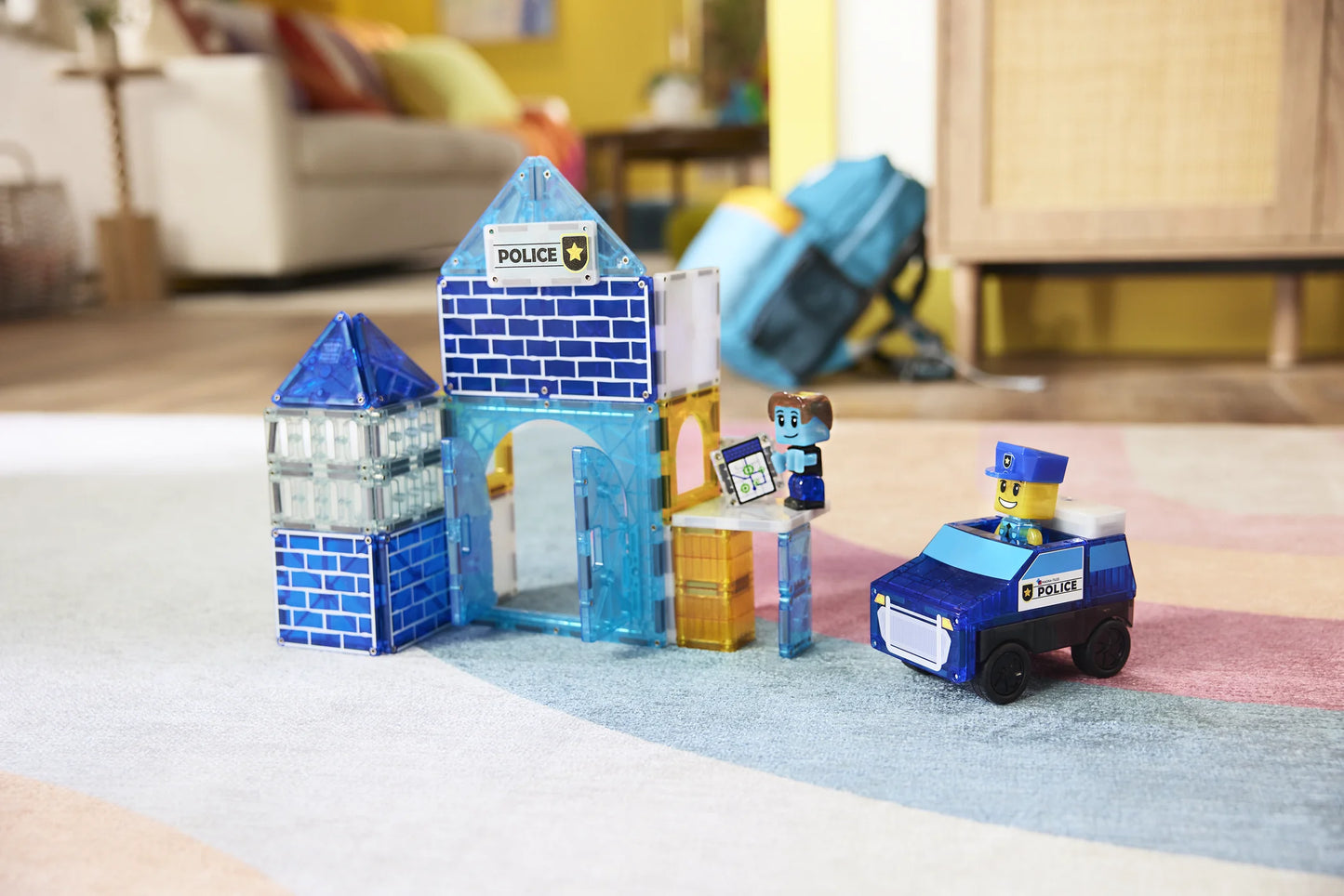 Magna-Tiles constructie - Politiebureau 35 stuks