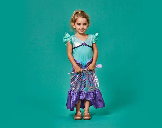Purple Sparkle Zeemeerminnenjurk large 5 - 7 jaar