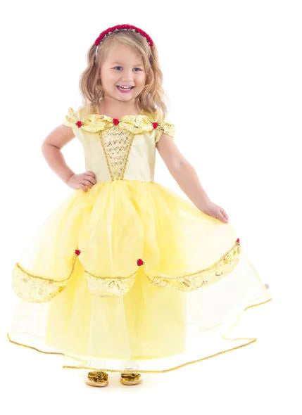 Yellow Beauty Dress large 5 - 7 jaar