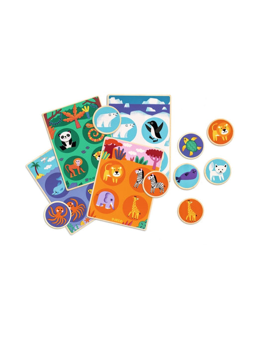 Spel Dieren Lotto- Lotto wood