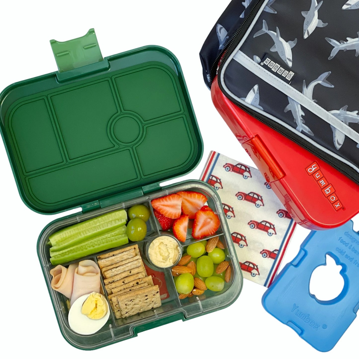 Lunchbox Yumbox Original 6 vakken - Explore Green / Rocket tray