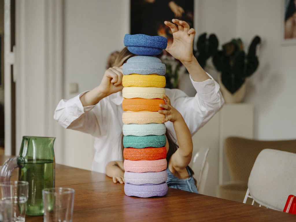 Stapelstenen Mini Regenboog - Pastel