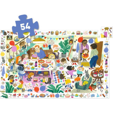 Observatiepuzzel Verjaardagsfeest - 54 stukjes