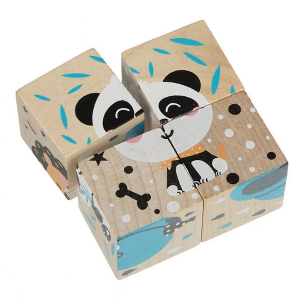 Oekraïens speelgoed - Blokkenpuzzelset dieren