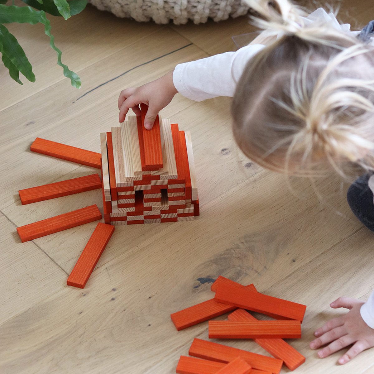 40 plankjes oranje Kapla