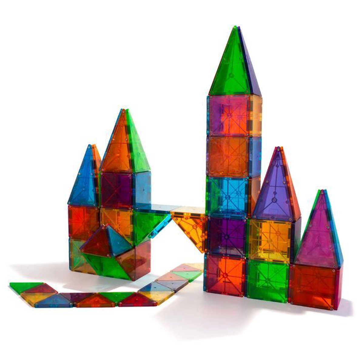 Magna-Tiles constructie - Clear colors 100 onderdelen