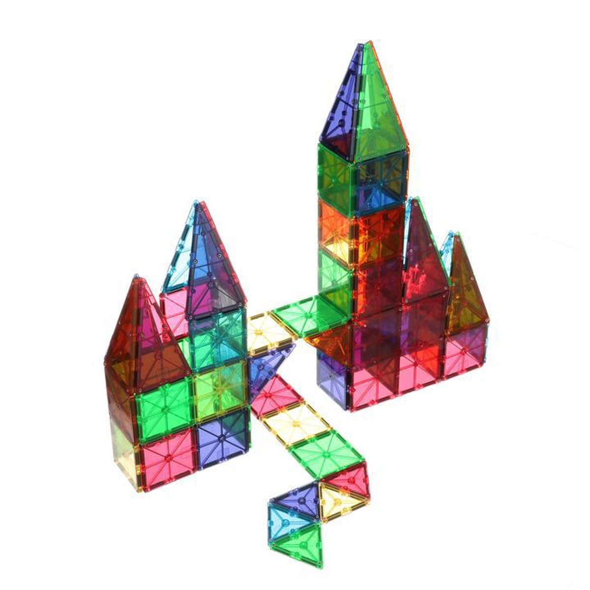 Magna-Tiles constructie - Clear colors 100 onderdelen