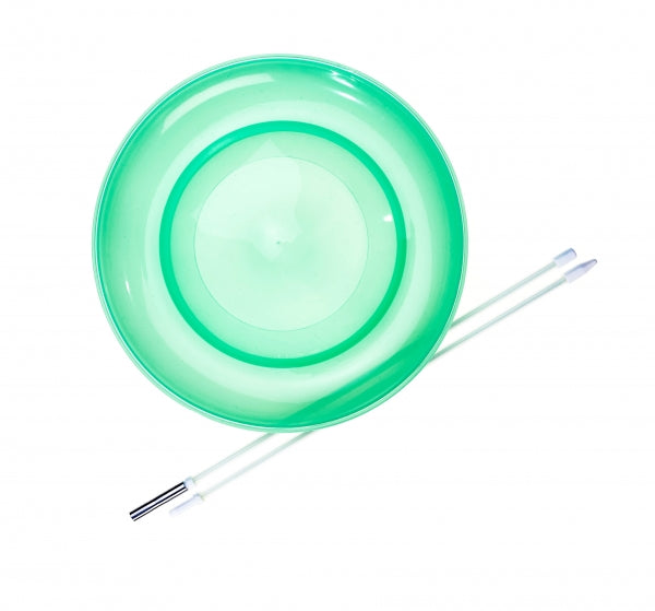 Jongleerbord soft groen, met handstok