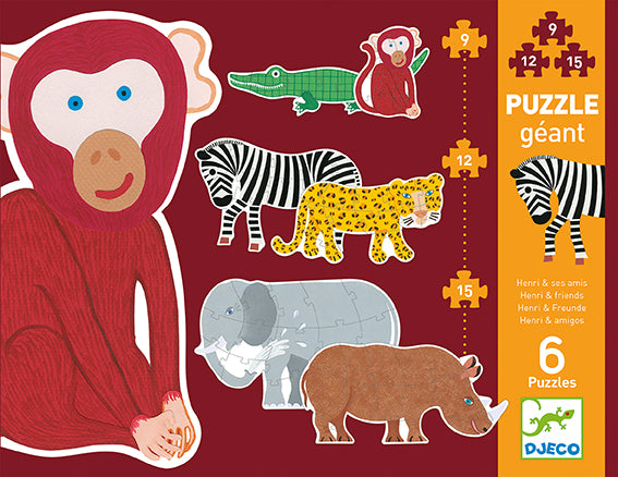 Reuzenstapelpuzzel - Henri & friends