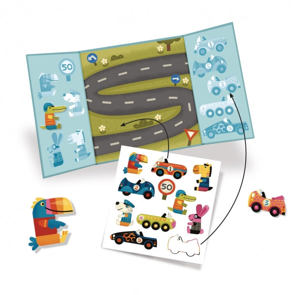 Herbruikbare stickers - auto's