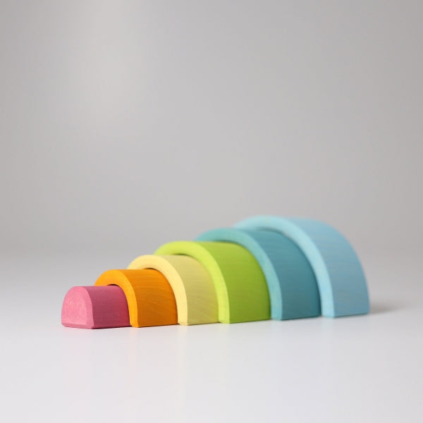 Regenboog 6-delig klein - pastel