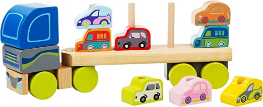 Oekraïens speelgoed - Truck met auto-oplegger