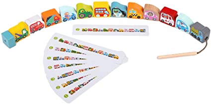 Oekraïens speelgoed - Rijgset auto's