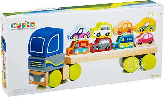 Oekraïens speelgoed - Truck met auto-oplegger