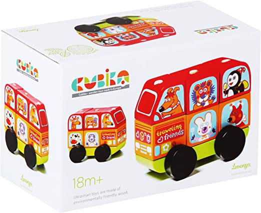 Oekraïens speelgoed - Mini-bus Happy Animals LM-10