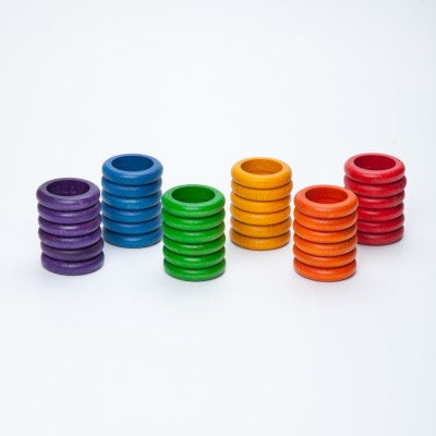 Houten ringen - 36 stuks