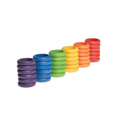 Houten ringen - 36 stuks