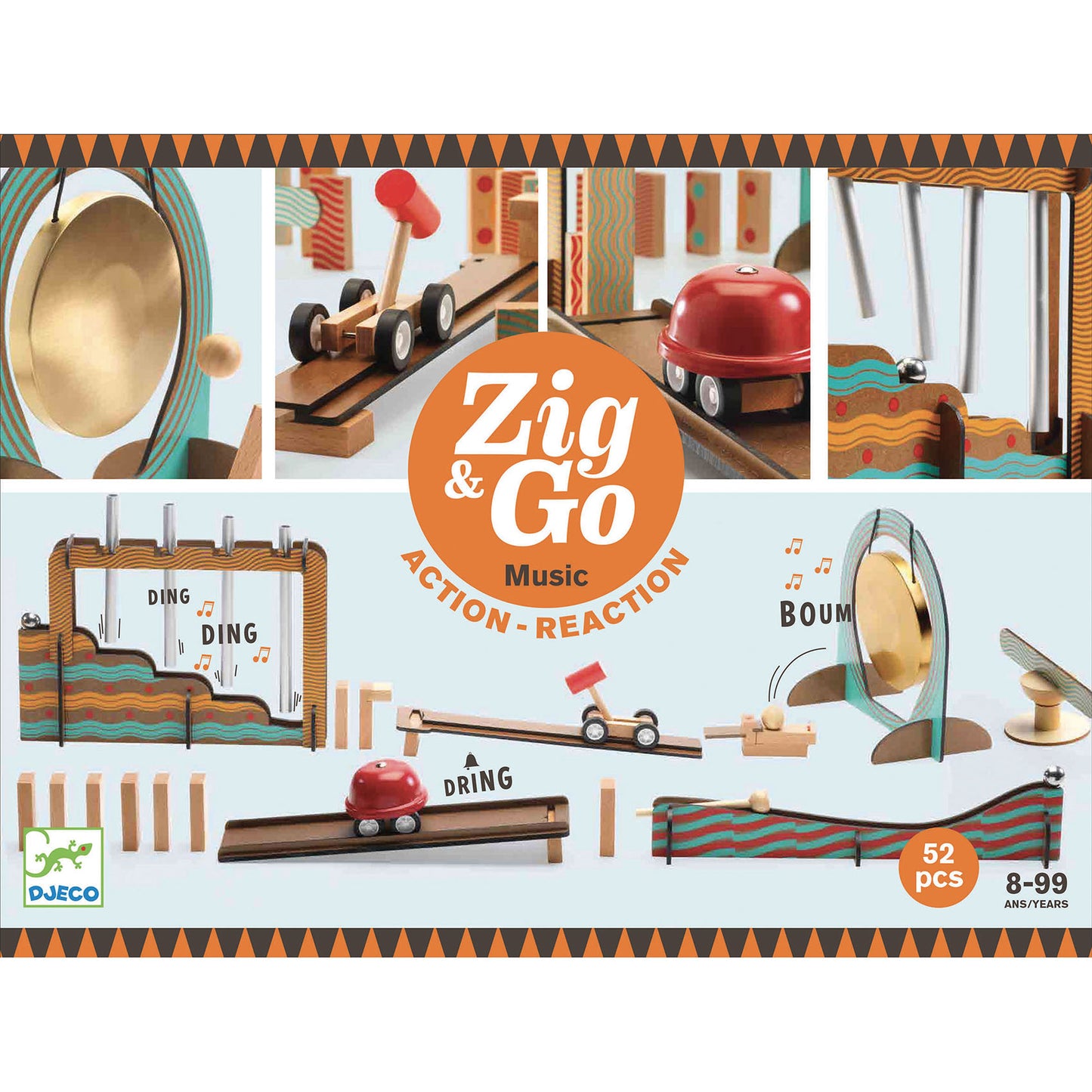 Kettingreactiespel Zig & Go - Music (52 onderdelen)