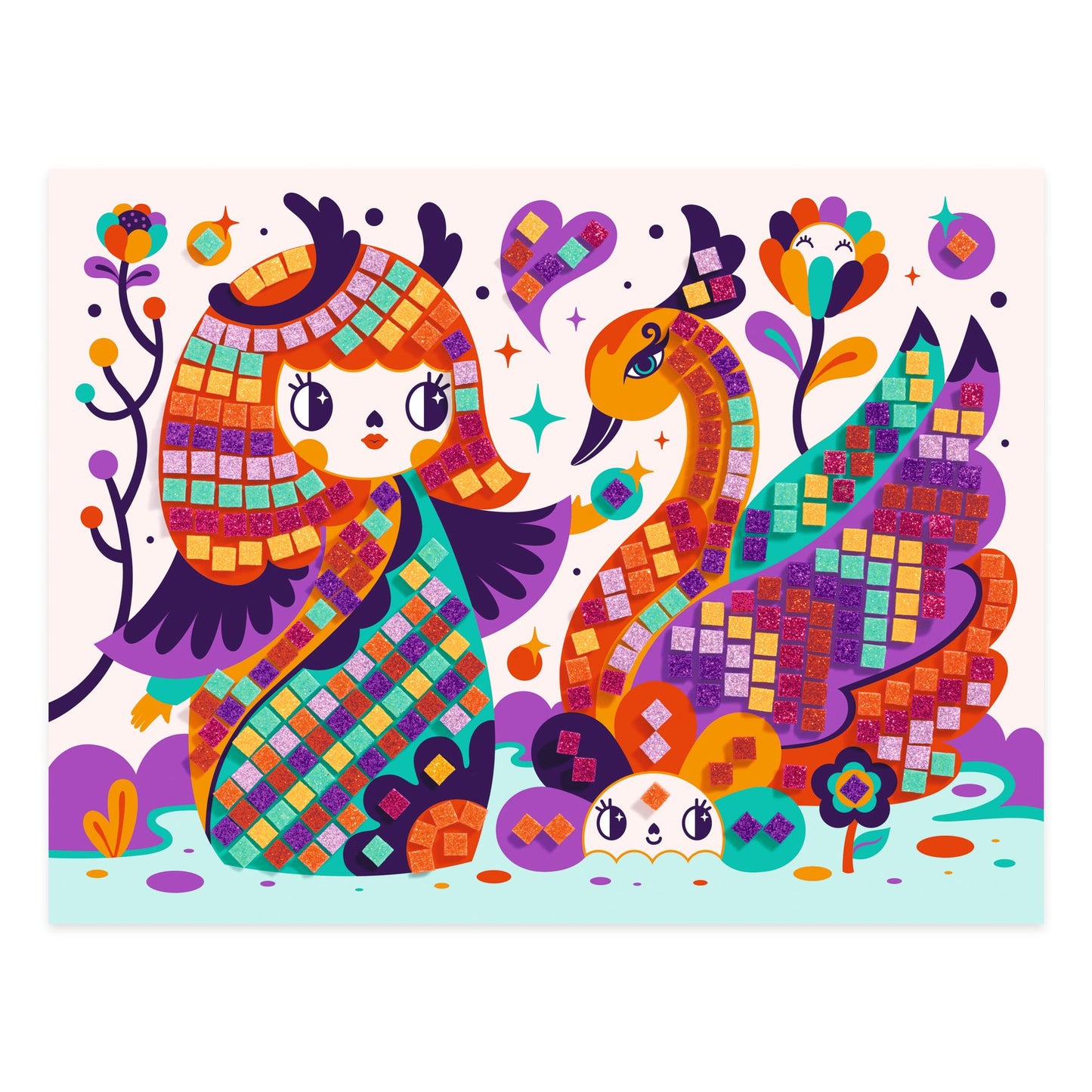 Glittermozaïek - Kokeshi
