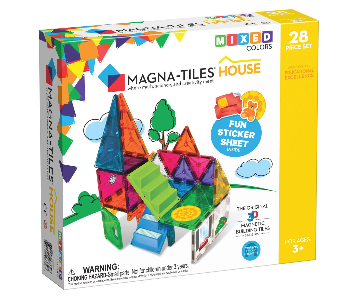 Magna-Tiles constructie - Clear colors House set 28 onderdelen