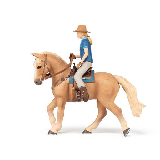 Western Ruiter met Paard