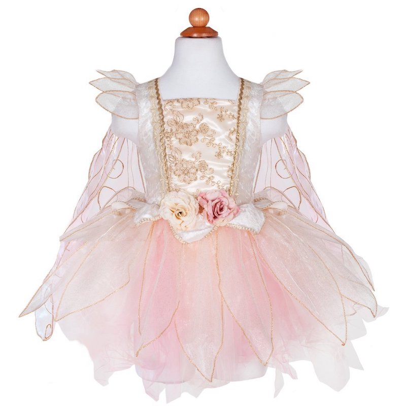 Jurk prinses roze / zilver 4-6 jaar