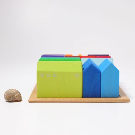 Houten huisjes 15 stuks