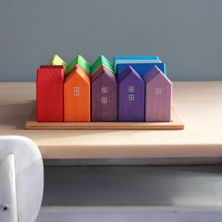 Houten huisjes 15 stuks