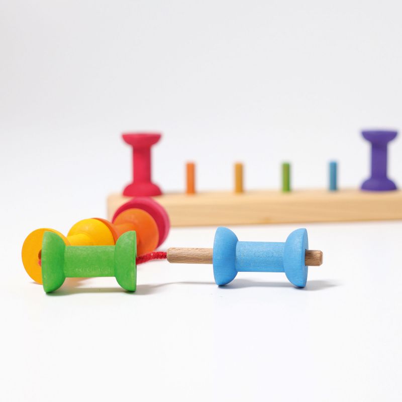 Rijgspel met kleine spoelen