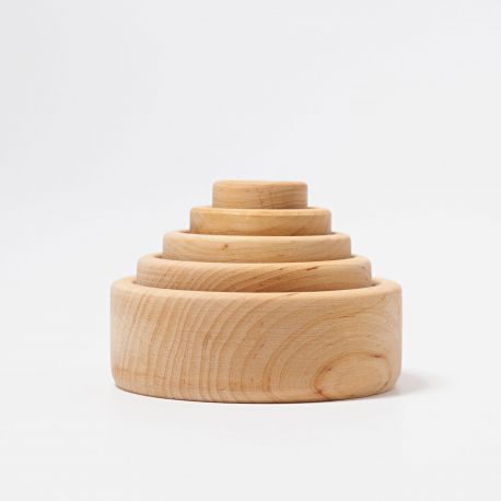 Stapelbakjes naturel - 5 delig