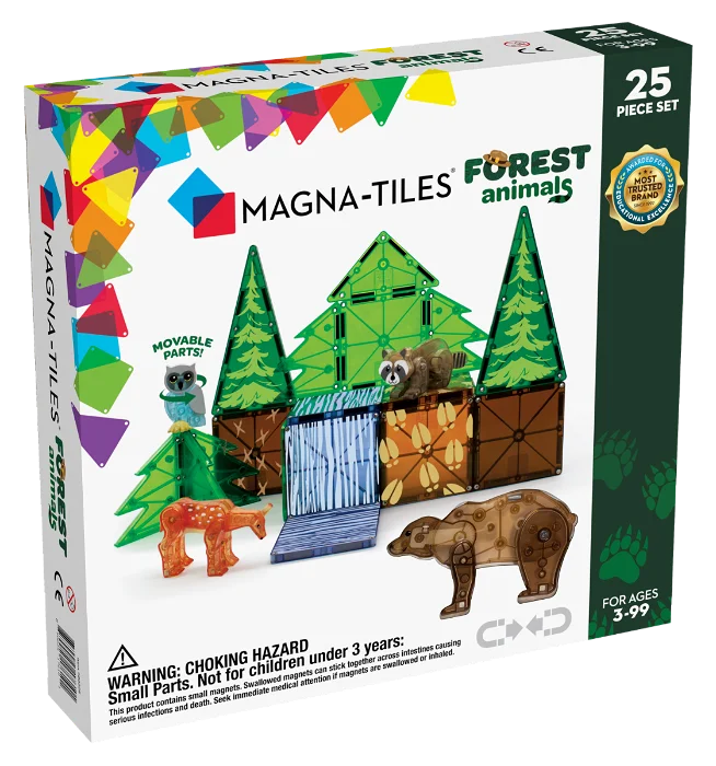 Magna-Tiles constructie - Bosdieren 25 onderdelen