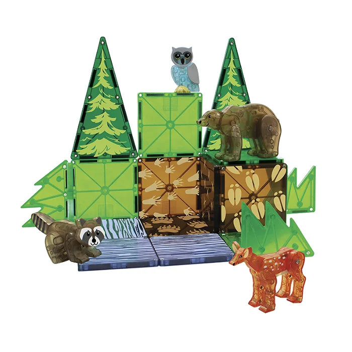 Magna-Tiles constructie - Bosdieren 25 onderdelen
