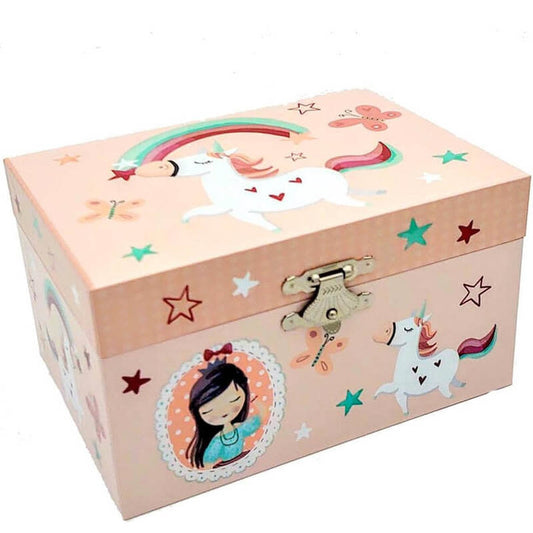 Muziekdoosje met Ballerina Eenhoorn (Rechthoekig)